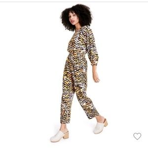 NWT Rachel Comey Animal Print 3/4 Sleeve Jumpsuit  Target Yellow